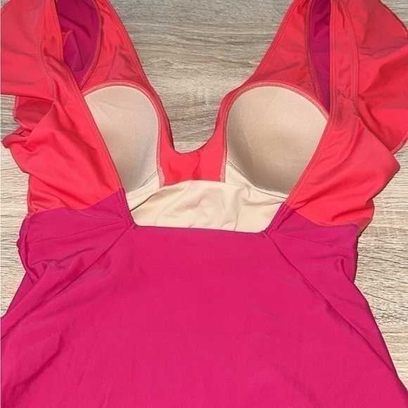NEW Summersalt The Ruffle Backflip Pink & Orange Swimsuit Size 6 - Picture 5 of 7